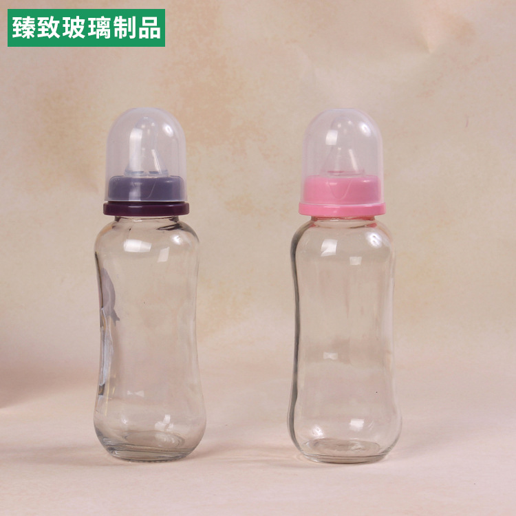 透明玻璃奶茶瓶螺纹口新款饮料杯婴儿成人玻璃奶瓶