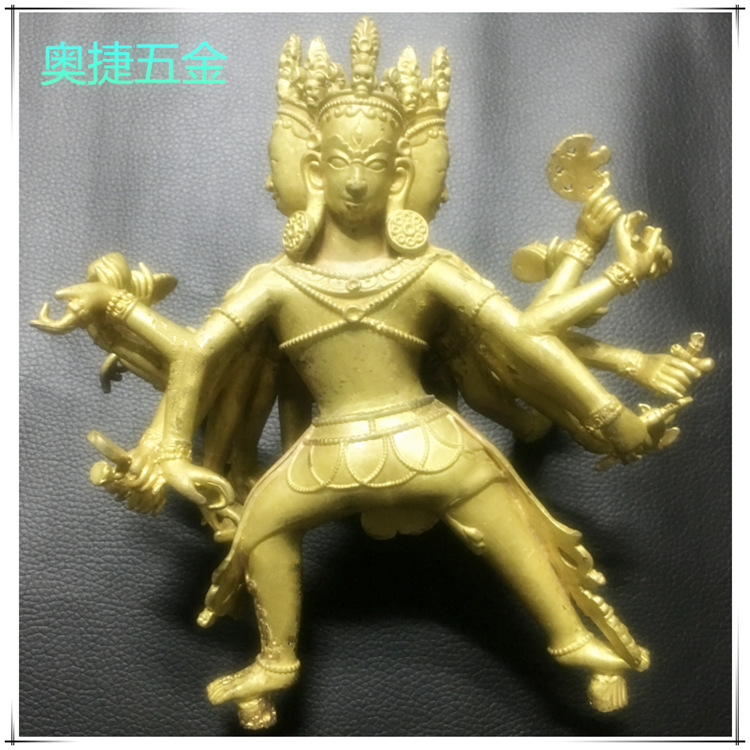 黄铜小佛像 铜工艺礼品加工来图来样订 做