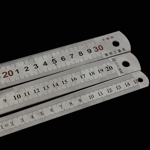 Manufacturer wholesale stainless steel ruler 15cm-2m high precision steel ruler thickened iron scale woodworking steel ruler