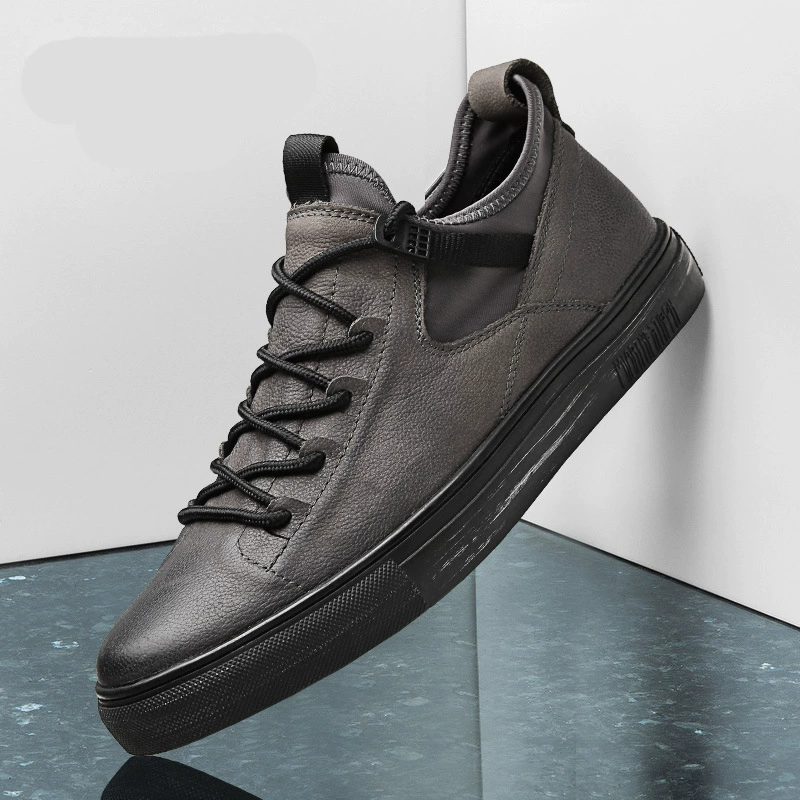 Прямые поставки с фабрики, новая ретро мужская обувь, модная обувь для досок, Мужская корейская модная повседневная кожаная обувь на шнуровке, мужская обувь