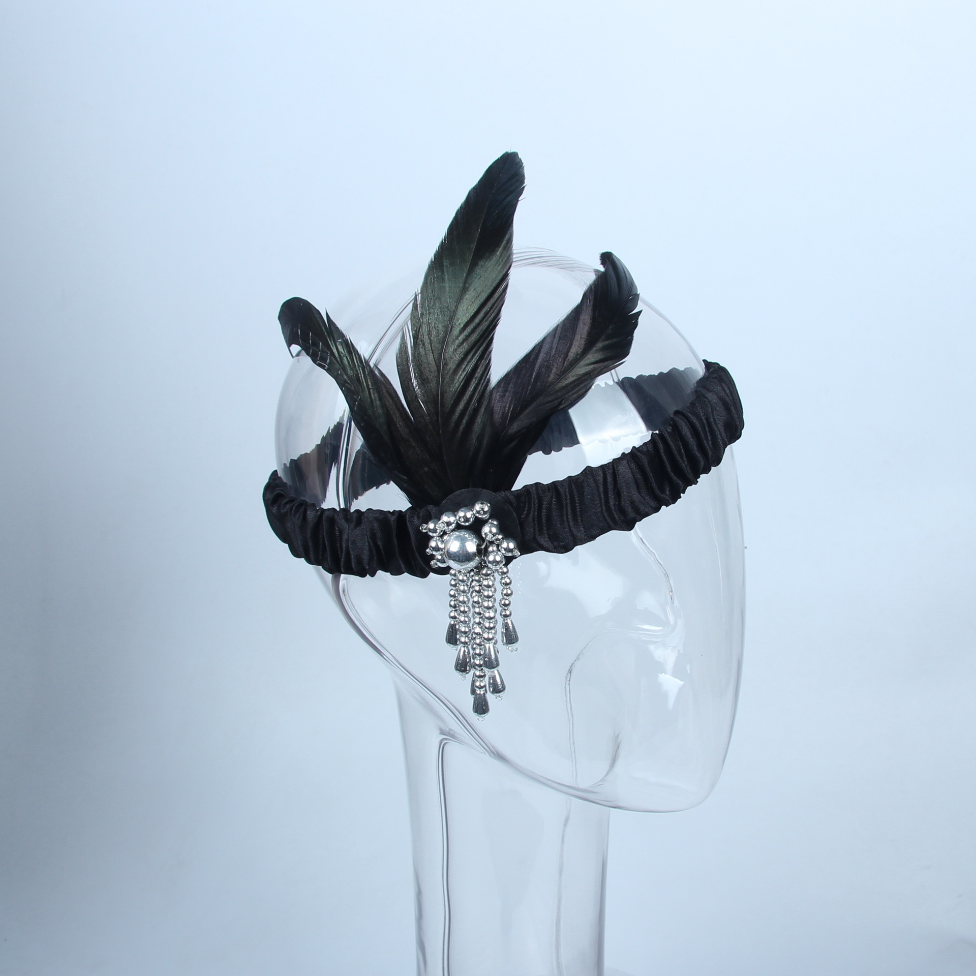 Lowosaiwor 1920's gatsby traje de tiara de fiesta de disfraces con diadema de plumas