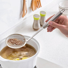 I102 long-handled stainless steel soy milk filter small colander fine mesh fishing oil residue filter oil mesh sieve kitchen strainer