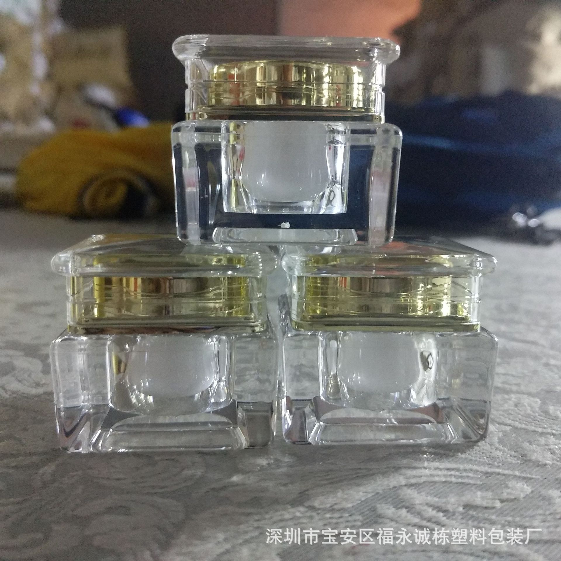 化妆品瓶塑料瓶10g膏霜瓶彩妆瓶亚克力瓶化妆品包装美甲瓶现货