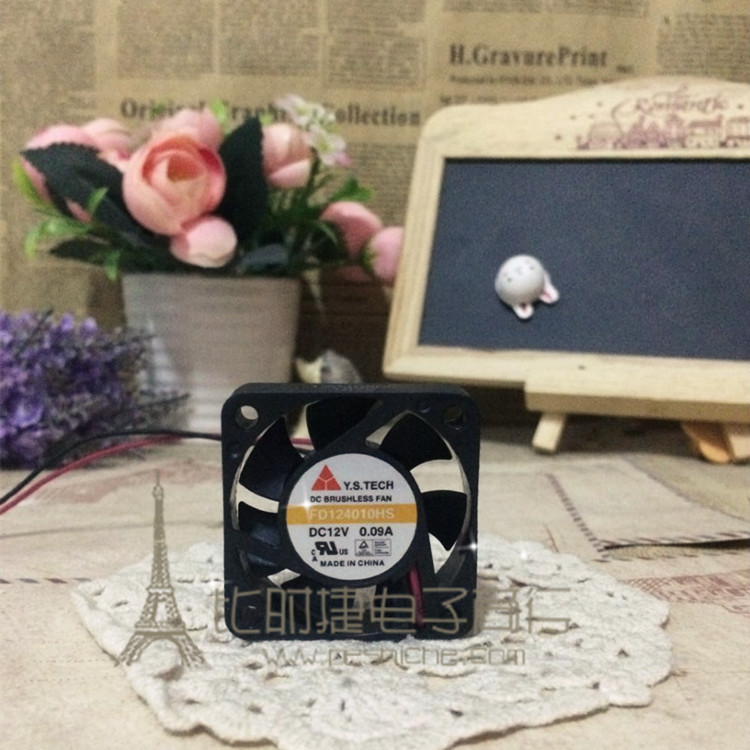 全新元山 Y.S.TECH FD124010HS DC12V 0.09A CPU 4CM 超静音 风扇