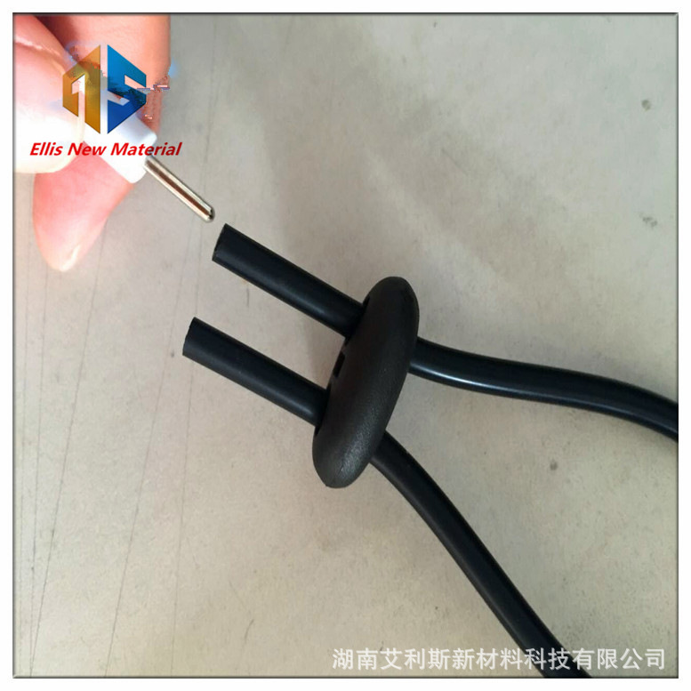 供应1.9*4MM黑色导电硅胶管 电子器械用硅胶导电管低电阻导电管