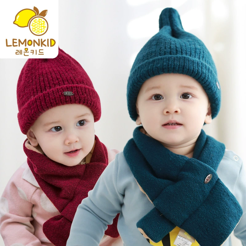 Лимонная детская шляпа зимняя теплая шляпа