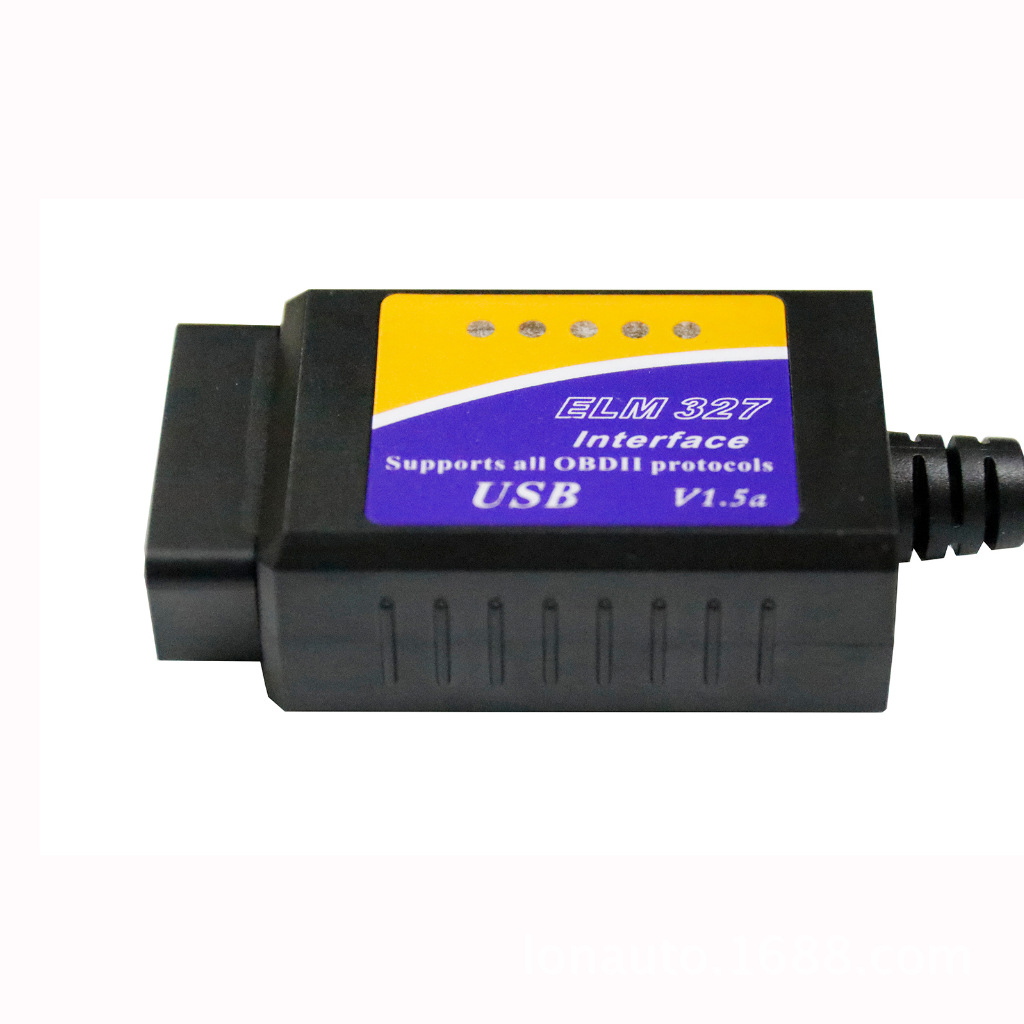 外贸 MINI USB ELM327 OBD2 V1.5汽车诊断检测线 25K80主控芯片