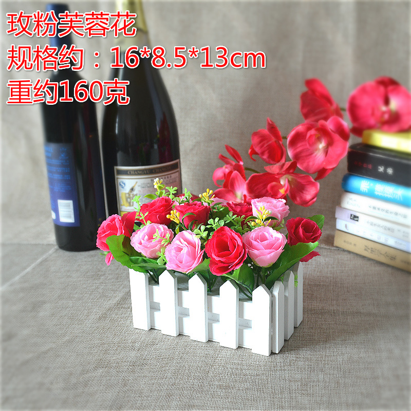 16 valla de madera traje de flor artificial maceta artificial interior sala de estar entrada decoración flores y plantas maceta pequeña planta verde adornos