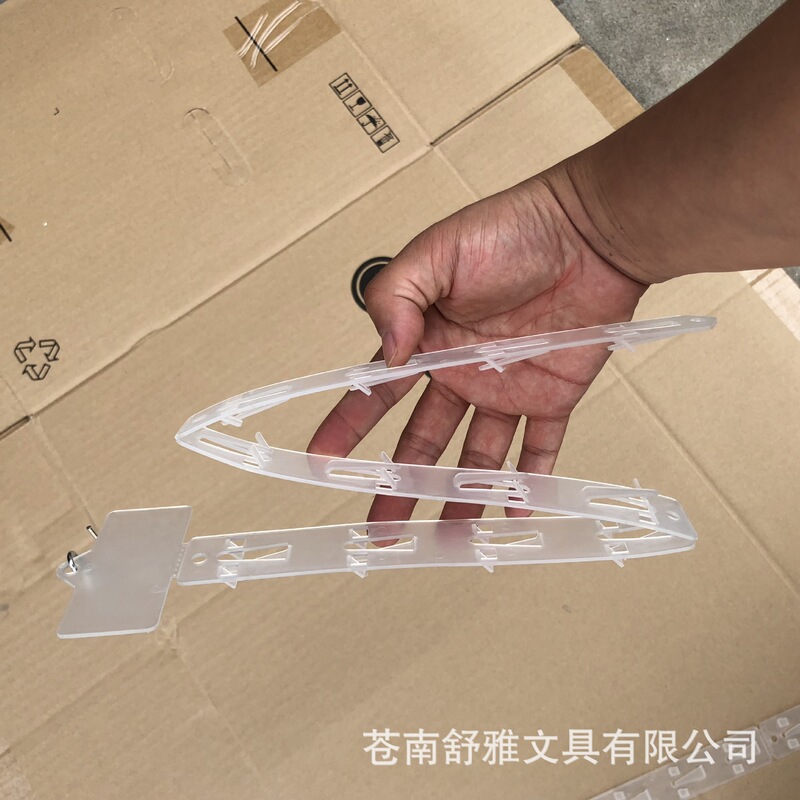 Injection folding bar supermarket plastic food packaging pp hook 12 hanging 3 fold thick 1.5mm