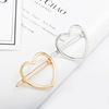 Hair accessory heart shaped, hairgrip, ponytail, metal fashionable hairpins, simple and elegant design, city style, wholesale