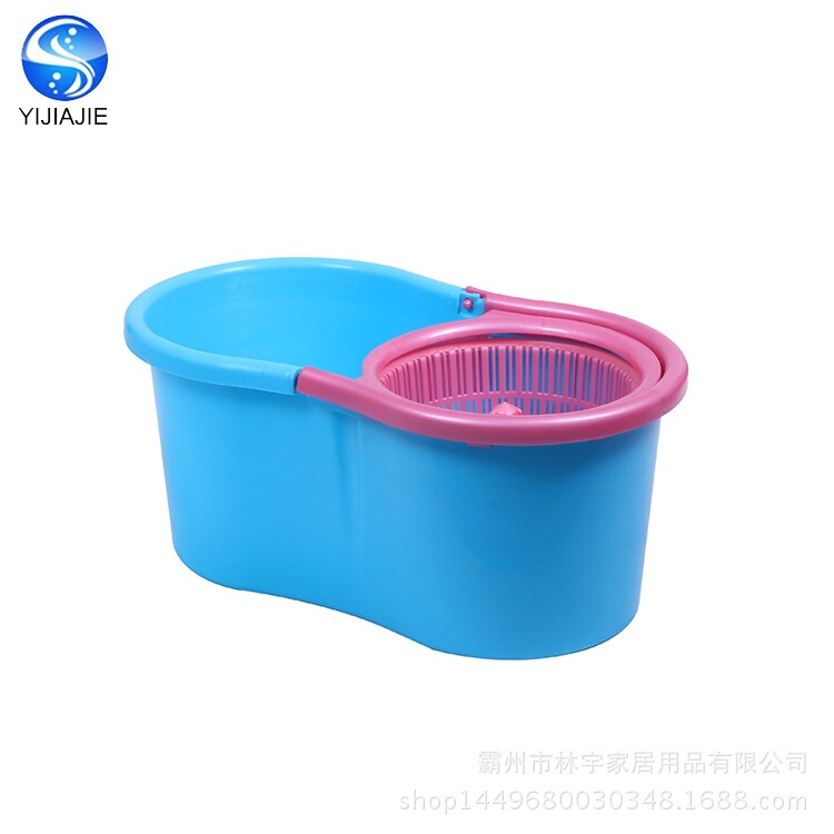 Manufacturers 8-character bucket plastic basket rotating mop hand-free mop bucket double-drive hand-pressure mop bucket