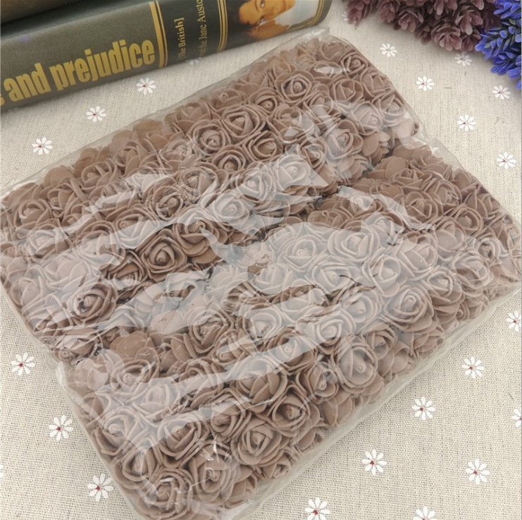 En stock 2.5 CM144 hilo artificial PE espuma flor DIY flor falsa caja de dulces PE hilo rosa