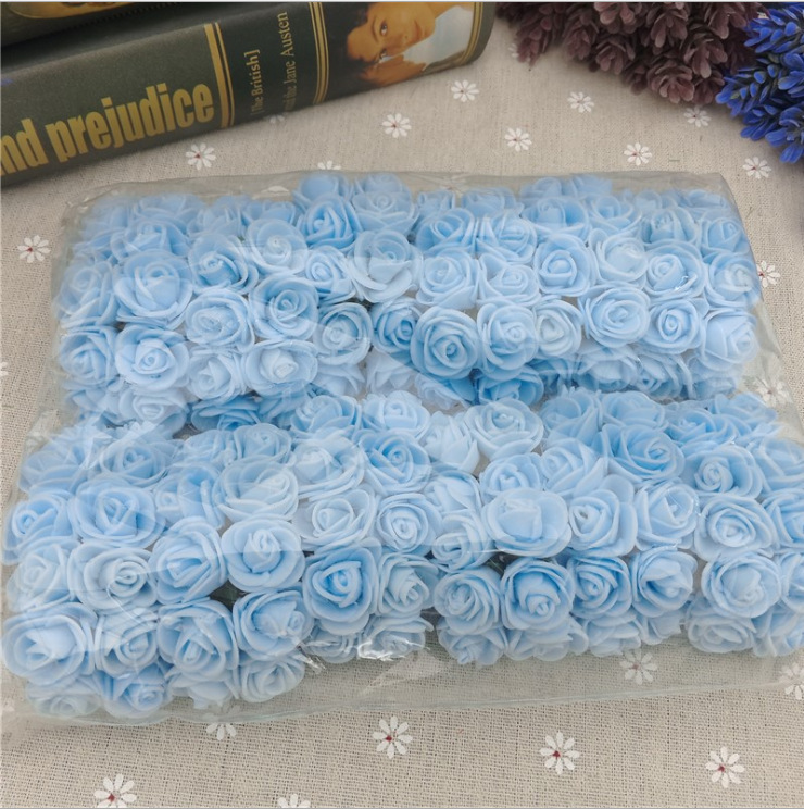 En stock 2.5 CM144 hilo artificial PE espuma flor DIY flor falsa caja de dulces PE hilo rosa