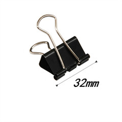 Factory Sales Black Long-Tail Metal Binding Notepad Clips Tail Clips Stationery Journal Clips 32mm Tail Clips