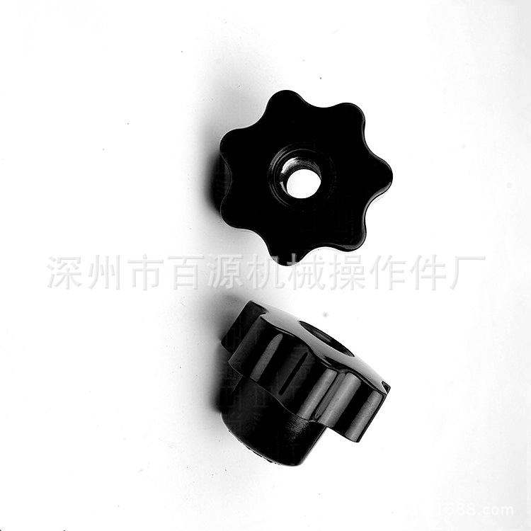 新款胶木手拧旋钮梅花手柄通孔把手五星通孔把手手轮星型形把手