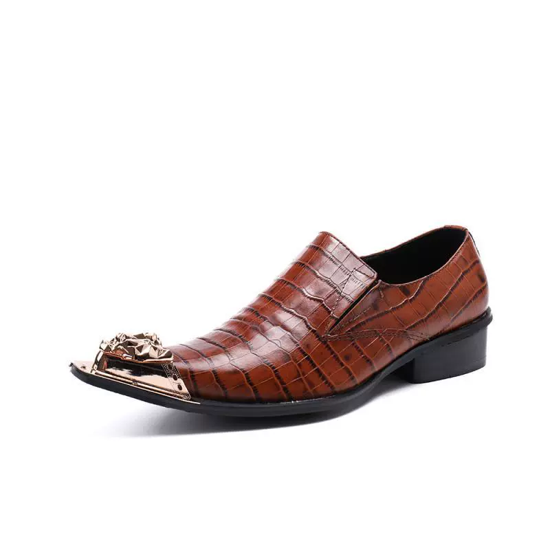 Мужская мужская обувь с крокодиловым узором, деловая официальная кожаная обувь с острым носком, увеличенная на 6 см, свадебная британская Мужская модная обувь в стиле ретро