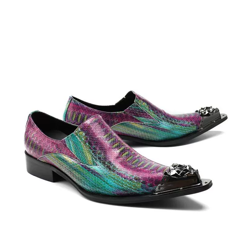 Деловая повседневная мужская кожаная обувь с острым носком и железным носком, модная индивидуальная обувь без шнуровки для внешней торговли, модные туфли без шнуровки из воловьей кожи, модные