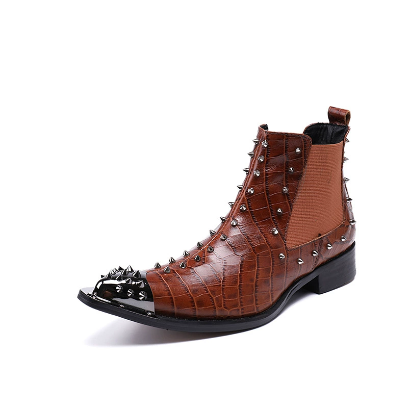 Мужские ботинки, мужские Ботинки Martin в Корейском стиле с высоким берцем, мужские зимние повседневные кожаные ботинки, мужские кожаные мужские ботинки, британские БОТИНКИ с острым носком