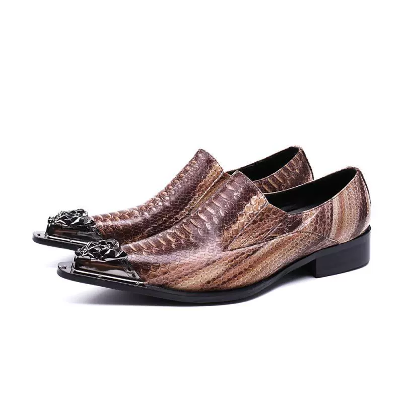 Коричневая остроконечная Мода из натуральной кожи для внешней торговли, мужская кожаная обувь в европейском стиле, корейская мода, ленивая обувь в британском стиле, индивидуальная Т-ступенчатая Мода