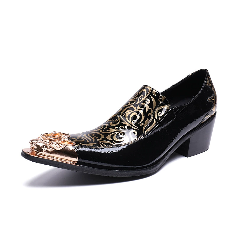 Модные модные персонализированные мужские кожаные туфли без шнуровки с острым носком, увеличивающие рост, внешняя торговля, теплая Повседневная модная обувь без шнуровки из воловьей кожи, низкие Туфли