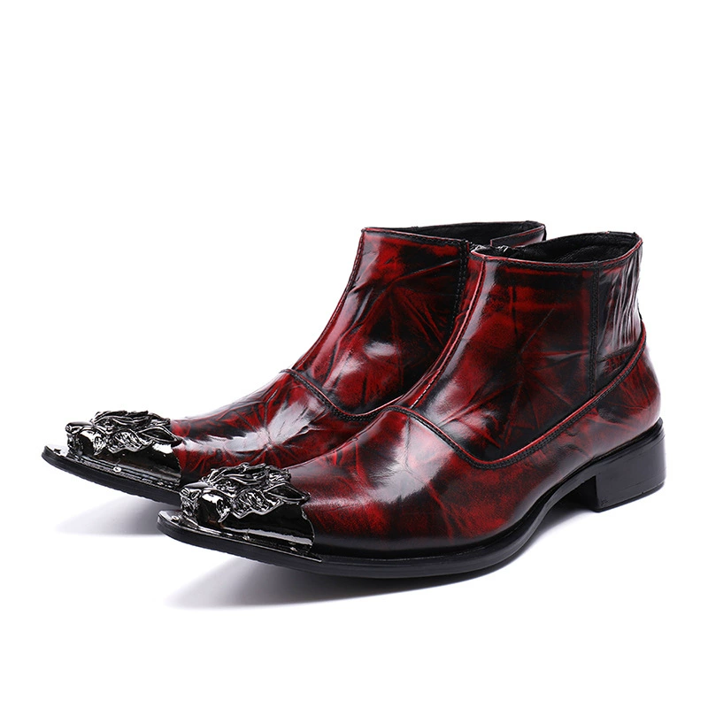 Осенне-зимние мужские Ботинки Martin, короткие британские индивидуальные короткие сапоги, модные кожаные ботинки в Корейском стиле с острым носком, модные мужские ботинки