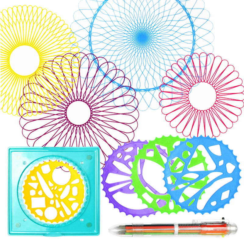 A granel Plantilla de pintura para niños regla inteligencia papelería dibujo caleidoscopio traje caleidoscopio mágico accesorios de juguete