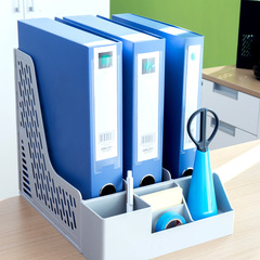 Deli 78980 with pen holder file holder triple file basket file rack file rack file column storage basket 0.8