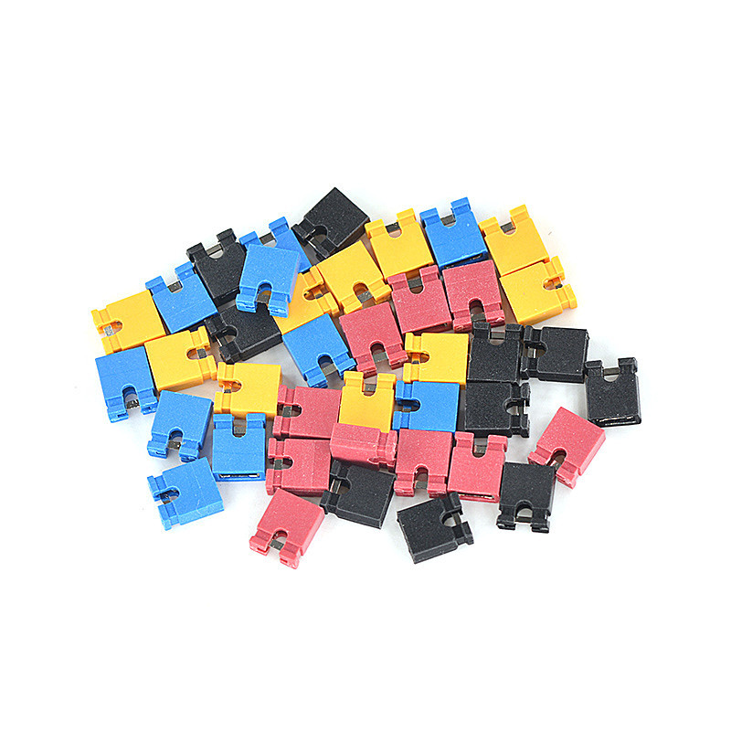 跳线帽 短路帽 间距2.54MM 开口短路块 排针连接帽黑色红黄蓝绿白
