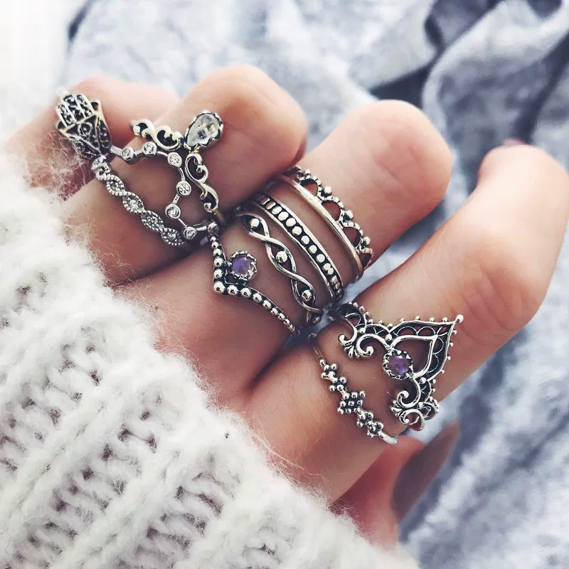 Retro set, ring, European style