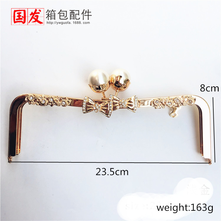 [agujero de tornillo] 23.5cm cintura cóncava sin agujero arco de perla de loto oro 0581 - QJ