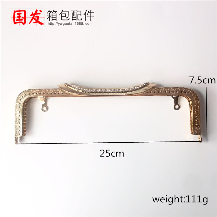 Nuevo spot 25CM cubierta en relieve cuadrada gran fila de broques de oro bronce oro ligero