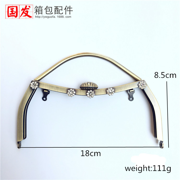 Agujero de tornillo: 18cm cintura cóncava sin agujero cabeza de concha mano oro agujero de tornillo flor de oro ligero bronce