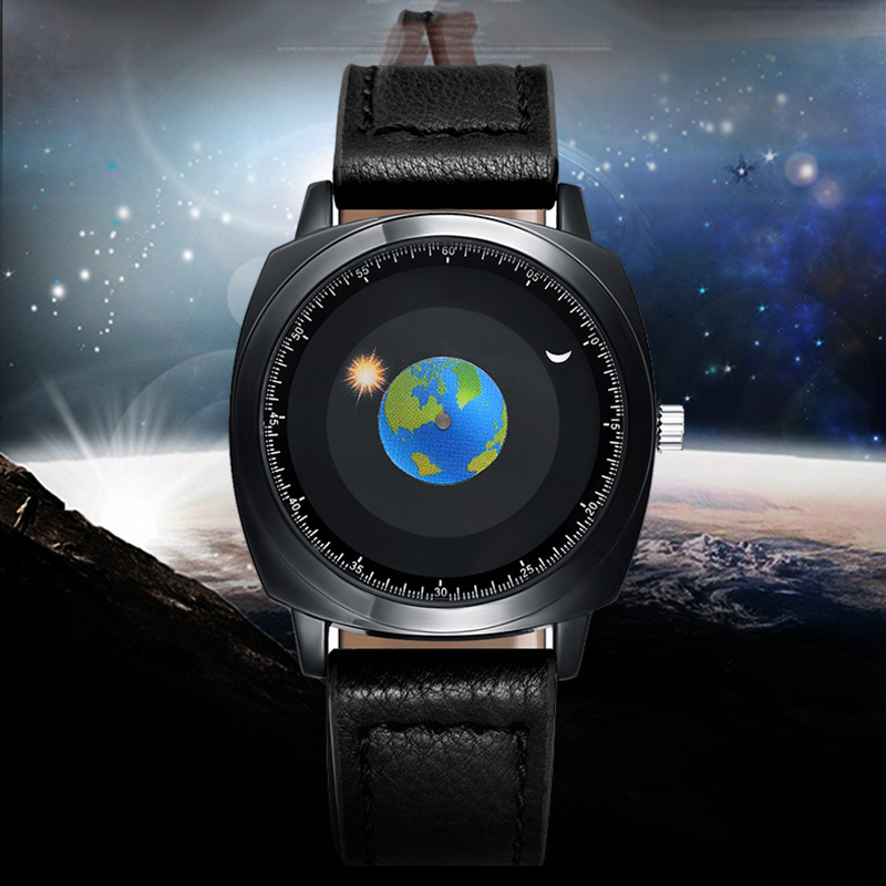Reloj de Cuarzo Earth de Addies, Reloj de Cuarzo de Vidrio para Hombre, Moderno, Popular, Resistente al Agua