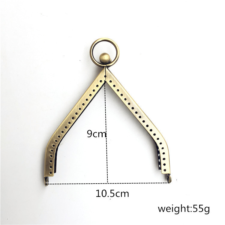11cm brillante casa boca oro DIY triángulo trapezoidal boca oro bronce plata pistola negra
