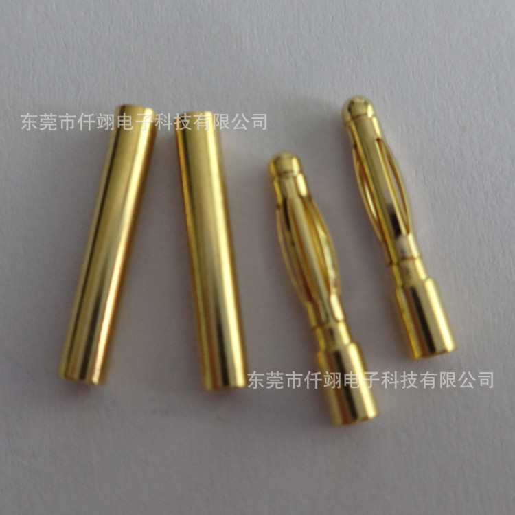 航模纯铜镀金香蕉头2.0、3.0、3.5、4.0、5.0、5.5、6.0MM香蕉插
