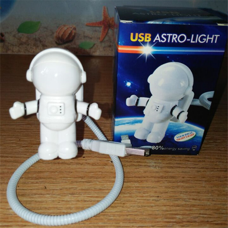Cross-Border USB Astronaut Led Light Astronaut Night Light Creative Book Light Computer Gift Printed Logo Factory Wholesale