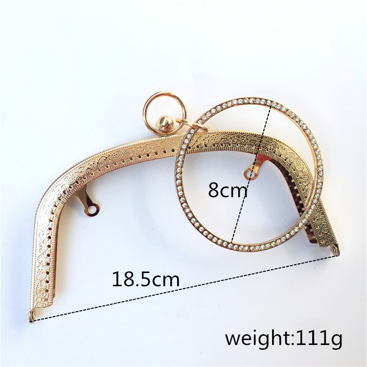 18.5cm brazalete de diamantes en relieve arqueado oro con brazalete de mano, oro de mano