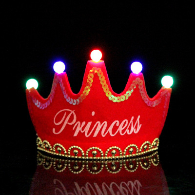 LED cantando con música corona sombrero diadema luminosa cumpleaños flash diadema fiesta diadema luminosa