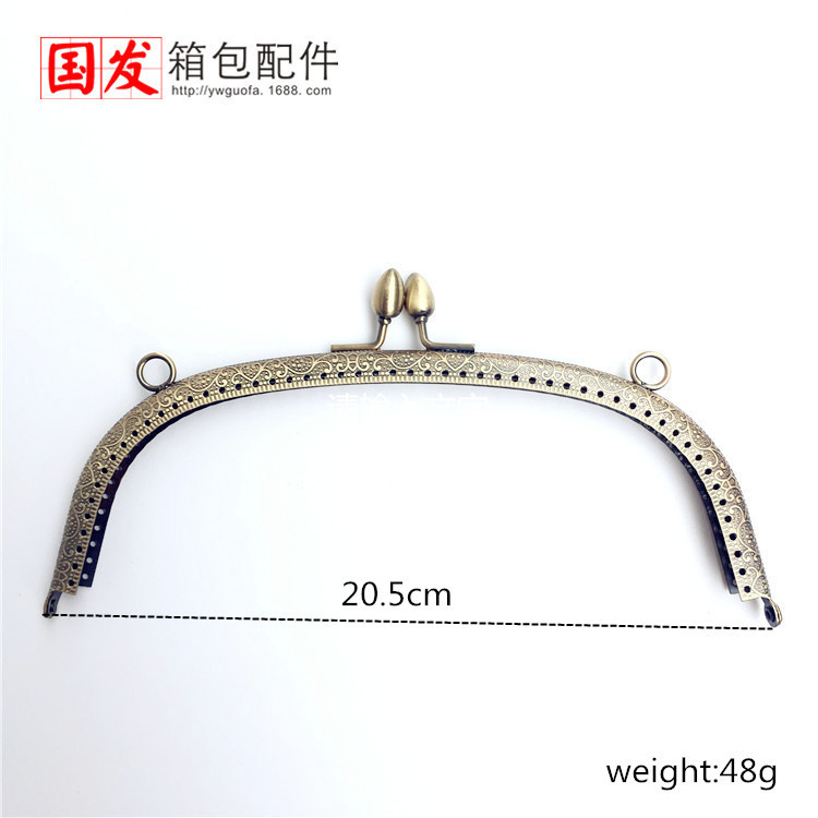 20.5CM arco convexo chile cabeza oro bronce cabeza de brotes clásicos