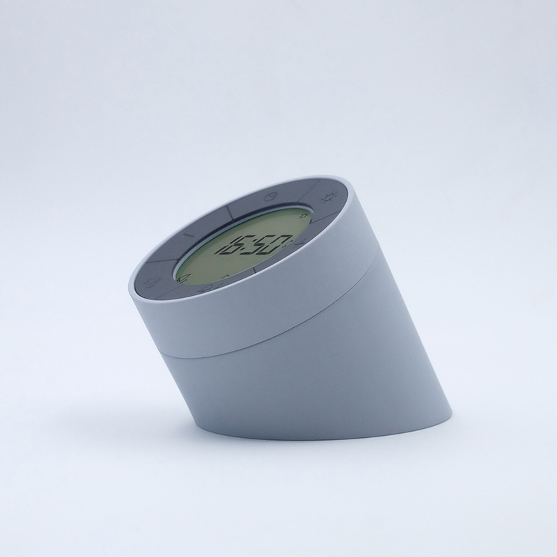 Reloj despertador LED HBK, luz nocturna reversible, recargable, estilo nórdico, control de brillo