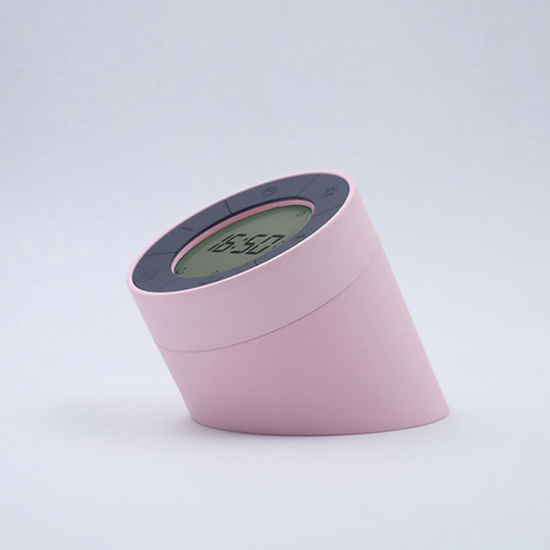 Reloj despertador LED HBK, luz nocturna reversible, recargable, estilo nórdico, control de brillo