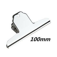 Stainless steel mountain-shaped ticket clip iron ticket holder clip book clip metal document holder financial clip 100mm