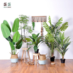 仿真植物盆栽批發北歐仿真綠植室內裝飾盆景裝飾仿真樹旅人蕉