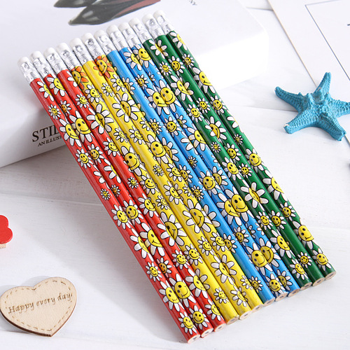 Children's Cartoon Pencil with Eraser Tip Creative HB Primary School Pencil Gift Stationery Wholesale Cute Animals