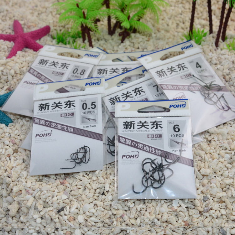 Qihu boutique nuevo Guandong no púas anzuelo 10 unids/bolsa boutique de acero de alto carbono crucian carpa fabricantes de garantía de calidad