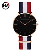 Japanese quartz waterproof watch for leisure, 40mm, simple and elegant design