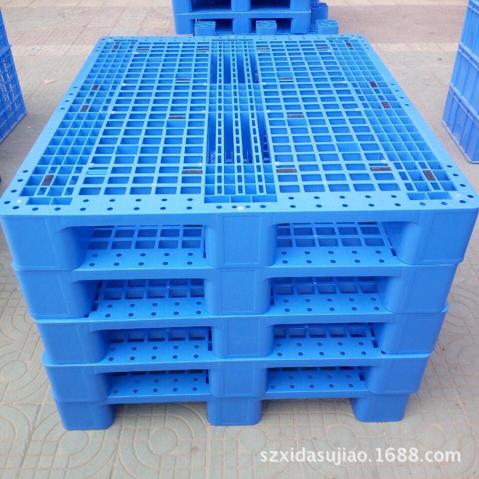 厂家批发仓库1200*1000*150   川字网格型 PE塑胶卡板塑胶栈板