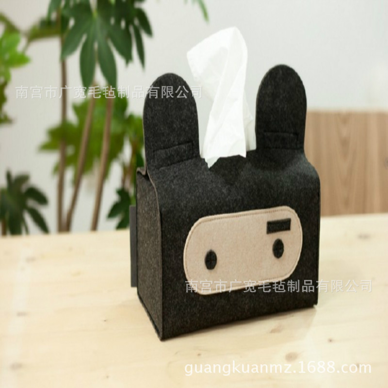 厂家直销毛毡包卡通可爱抽纸盒桌面装饰防水毛毡批发批发定制手工