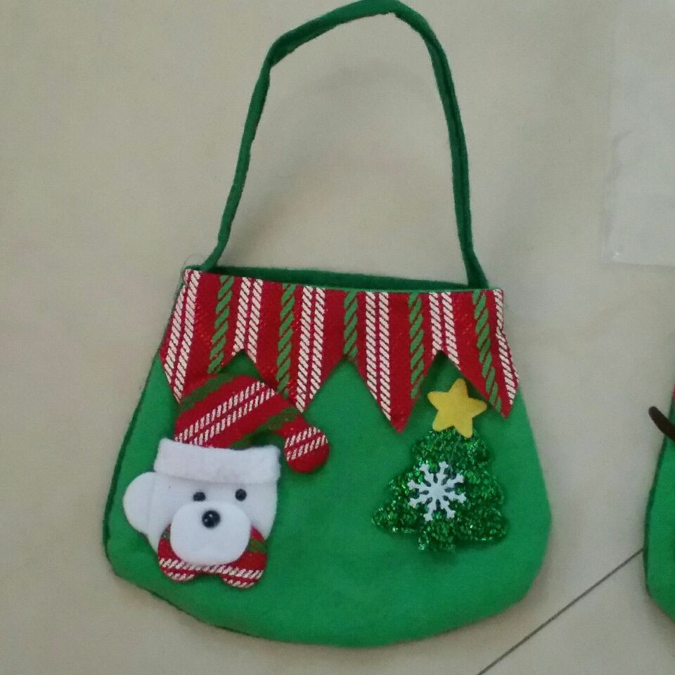 Bagos de fruta de Navidad, bolsas de manzanas, bolsas de regalo de Navidad, Papá Noel, muñeco de nieve, alce, jardín de infantes, dulces