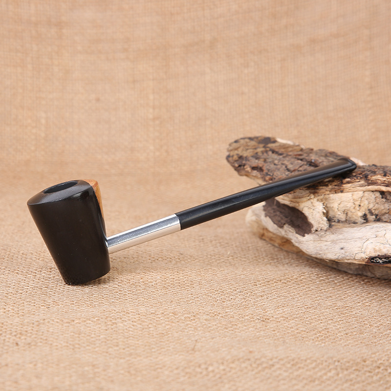 A Mouthful of Fragrant Men's Smoking Accessories Ebony Popeye Trapezoidal Design Pipe Business Gift Gift Manufacturer Wholesale